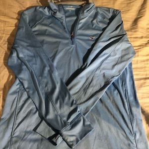 Baby blue vineyard vines performance quarter zip